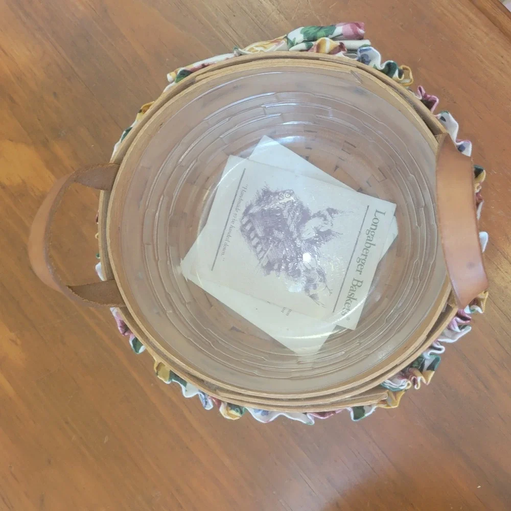 Longaberger Button Basket - Leather Handles‎ - 1998